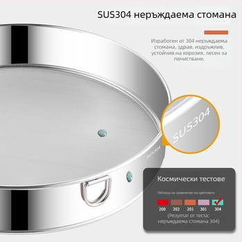 Пресявач за брашно от 304 неръждаема стомана, ръчен, ултра-фино 60-мрежово сито, марка Runnuo, произход Чаочжу, Гуандонг