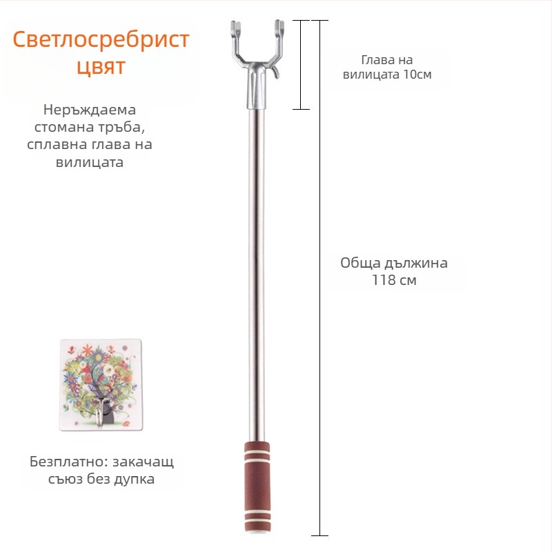 Държач за дрехи от неръждаема стомана за балконско сушене — Материал: неръждаема стомана; Категория: държач за дрехи; Приложение: балкон