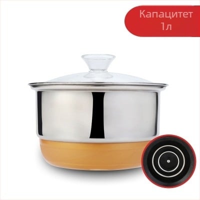 Smart Speed електрическа чайна горелка с автоматично доливане на вода, неръждаема стомана, четири в едно, опаковано в тава