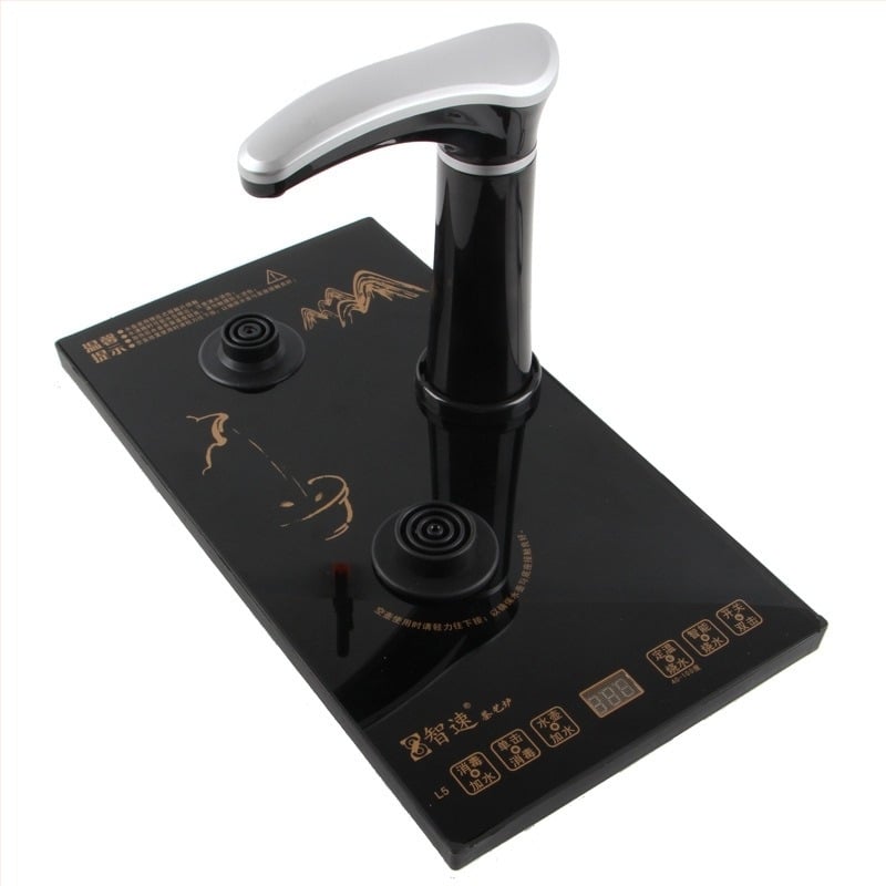 Smart Speed електрическа чайна горелка с автоматично доливане на вода, неръждаема стомана, четири в едно, опаковано в тава