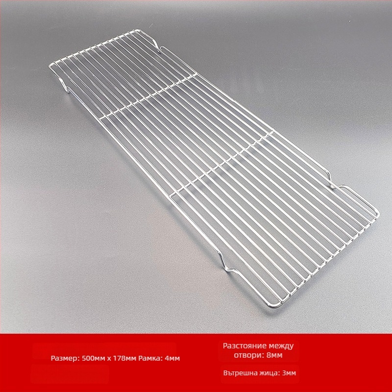 Неръждаема стоманена барбекю решетка за грил, квадратна форма, преносима, бездимна, многофункционална, лесна за почистване, електроплакиране и точково заваряване