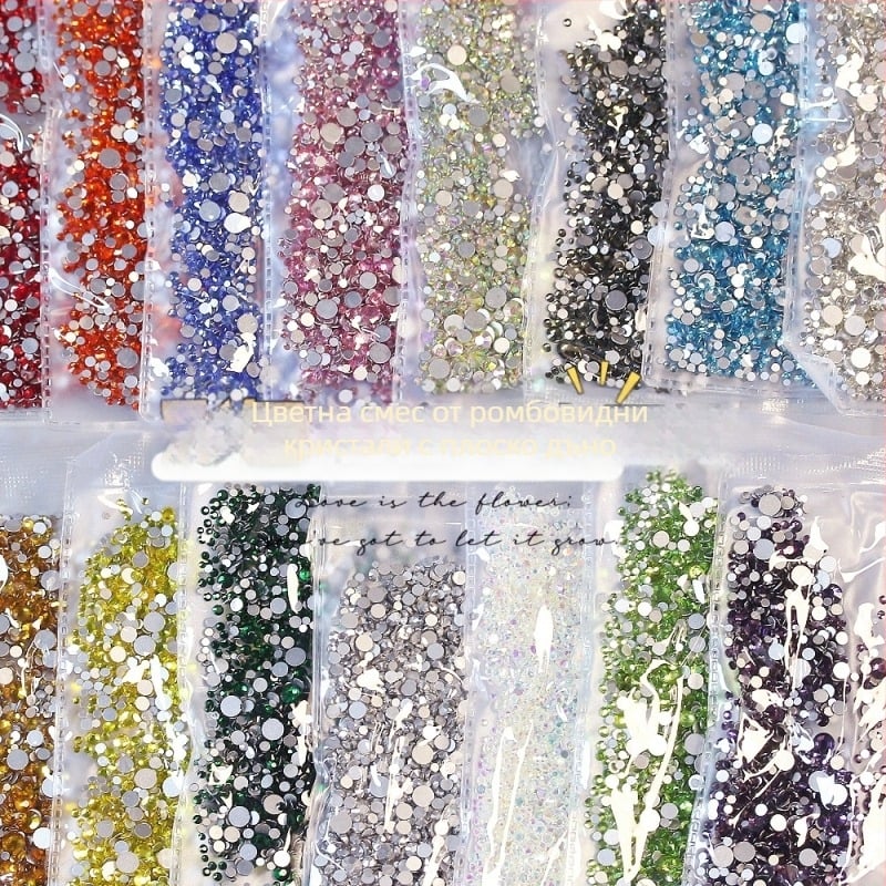 Бижута за нокти - оксид на алуминия, основна опаковка, произход Гуандун, за общо ползване