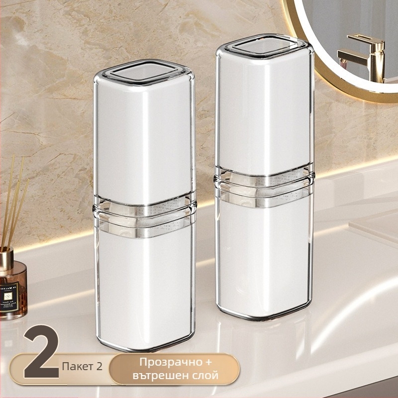 Beiduoyang Пътуваща чаша за четки за зъби, квадратен дизайн, PET материал, персонализирано лого