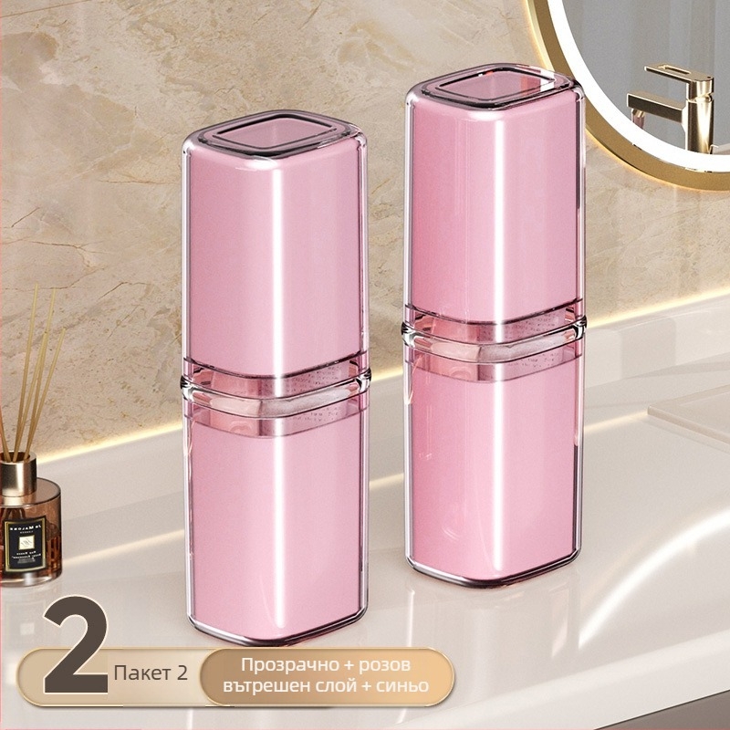 Beiduoyang Пътуваща чаша за четки за зъби, квадратен дизайн, PET материал, персонализирано лого