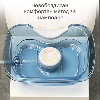 Домашен пластмасов басейн за измиване на коса в легнало положение — за възрастни, бременни и грижи за пациенти в легло; Материал: пластмаса; Бранд: Друг; Спецификация: 1