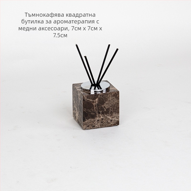 Шестчастен мраморен комплект за баня с декоративна тава, персонализация и печат на лого