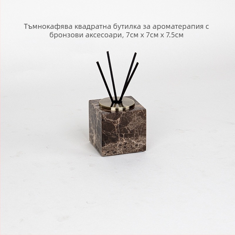 Шестчастен мраморен комплект за баня с декоративна тава, персонализация и печат на лого