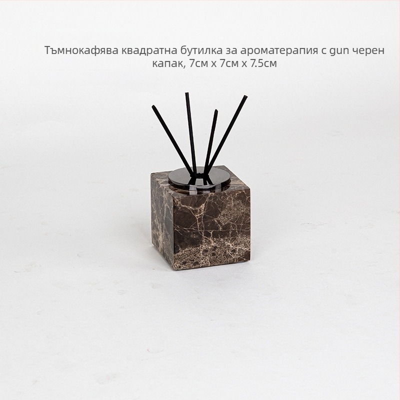 Шестчастен мраморен комплект за баня с декоративна тава, персонализация и печат на лого