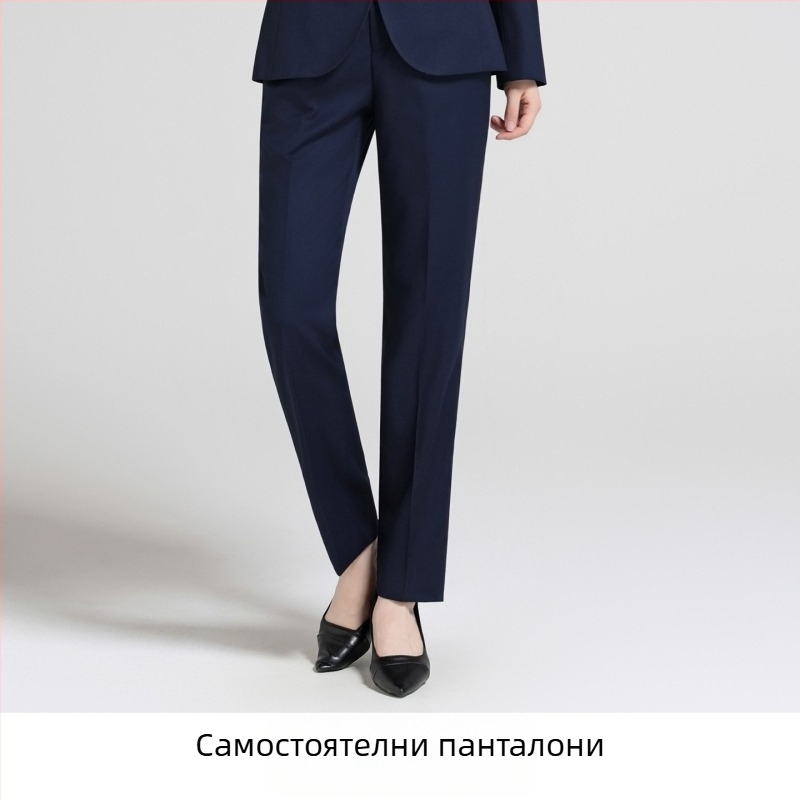 Мъжки костюм хаундстоут комплект, машино пране, еднобортен със две копчета, плосък лацкан, полиестерна смес