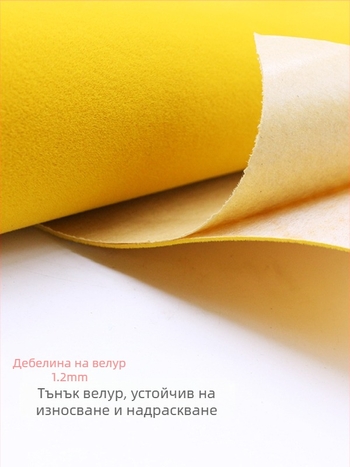 Удебелена самозалепваща флокирана велурена тъкан с лепяща основа, синтетично влакно, защита за поглъщане на светлина, директно приложение