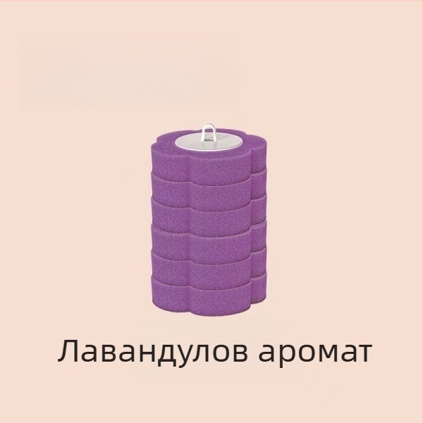Еднократен комплект за четка за тоалетна, стенен монтаж, миещ се, антибактериални глави (24/48/72) и аромати: лимон, лавандула, океан