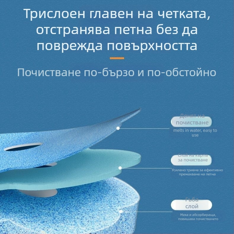 Еднократен комплект за четка за тоалетна, стенен монтаж, миещ се, антибактериални глави (24/48/72) и аромати: лимон, лавандула, океан