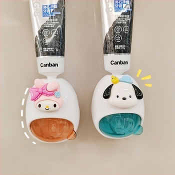 Дозатор за паста за зъби и държач за деца – детски карикатурен дизайн, универсална употреба, монтаж без пробиване