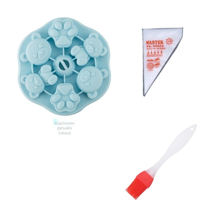 Силиконова форма за бебешко хранене за пара и печене – хранително качество, карикатурен дизайн, нестандартна форма за кекс, за семейна кухня