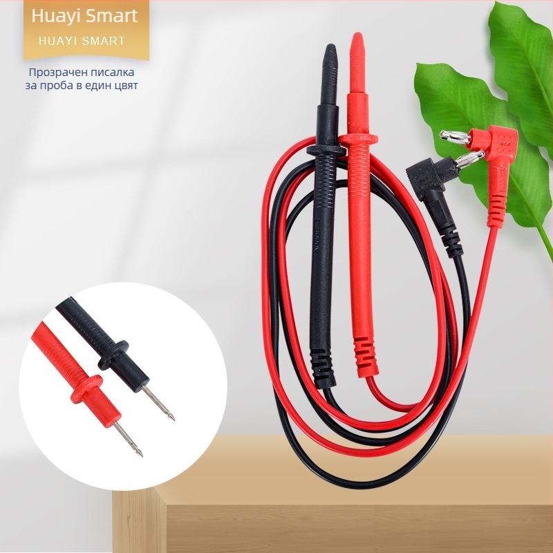 Тестови кабели за мултиметър – PVC изолация, винтови накрайници, универсално приложение, модел: тестов проводник