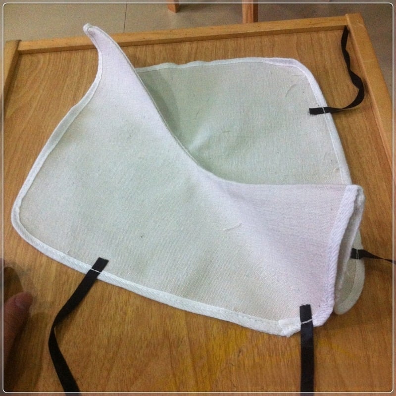 Многократен канвасен предпазник за крак за заваряване, висок връх, защита от искри и пръски