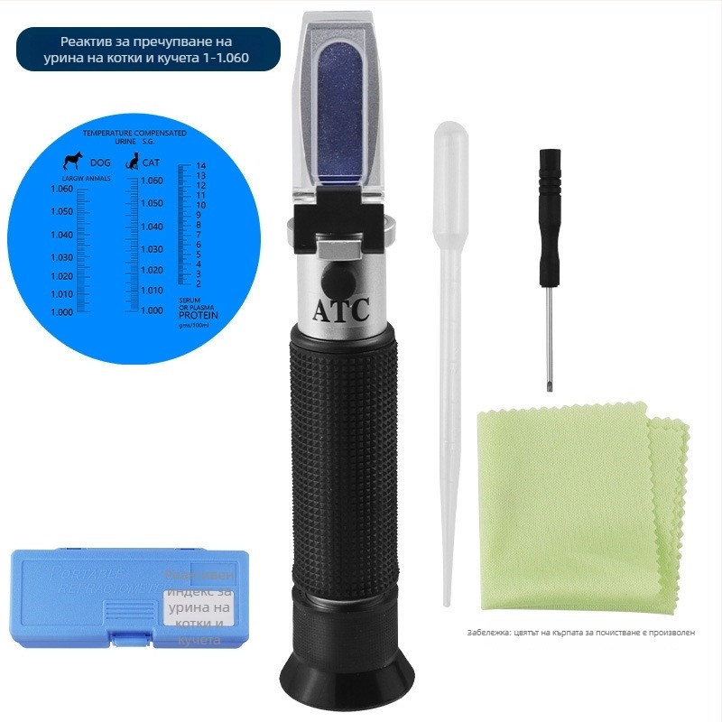 3-в-1 тестер за соленост, алкохол и захарност; уринно специфично тегло детектор; тестер за вино и бира