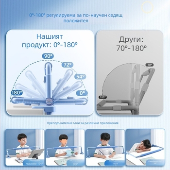 Дървен коректор за стойка за деца — пролетна употреба, ученици от началното училище, коректор за позата при писане и защита на близкото зрение