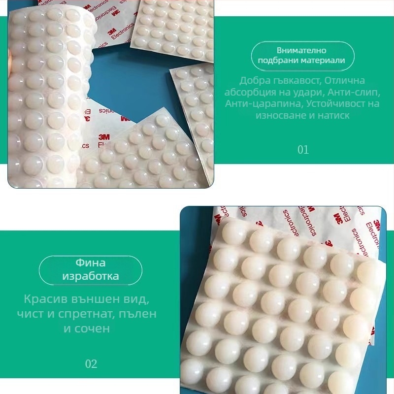 Yixing силиконови подложки против сблъсък за врати, шкафове и уреди — силикон, против пързване, против сблъсък и намаляване на шума