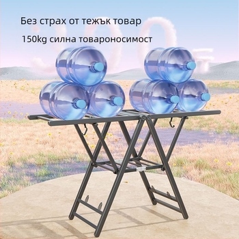 Сгъваема подова стойка за сушене на дрехи, крилообразна форма, стоманена, мобилна, модел JGFR-K2