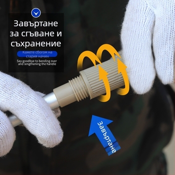 Мултифункционален инструмент с дълга дръжка за обувки и щипка за боклук (материал: метал + пластмаса; тегло: 0,14 кг; форма: щипка за боклук; без възможност за персонализация)