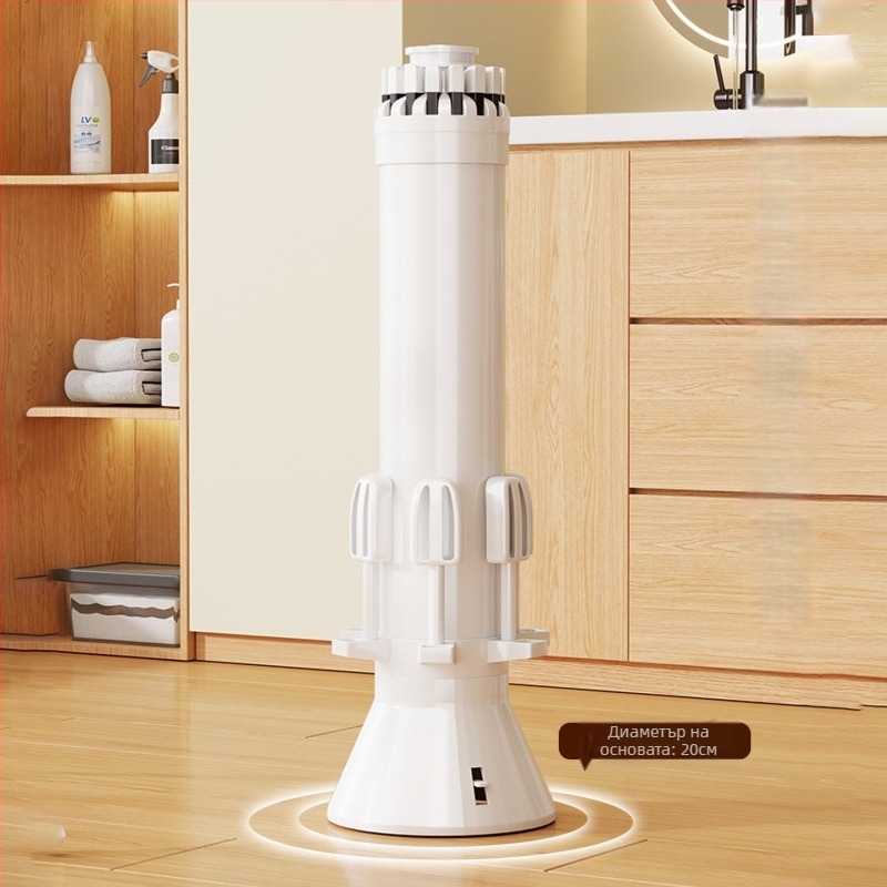 Подов сгъваем сушилен рафт, кръгла форма, въглеродна стомана, модерен минималистичен стил, за вътрешна употреба