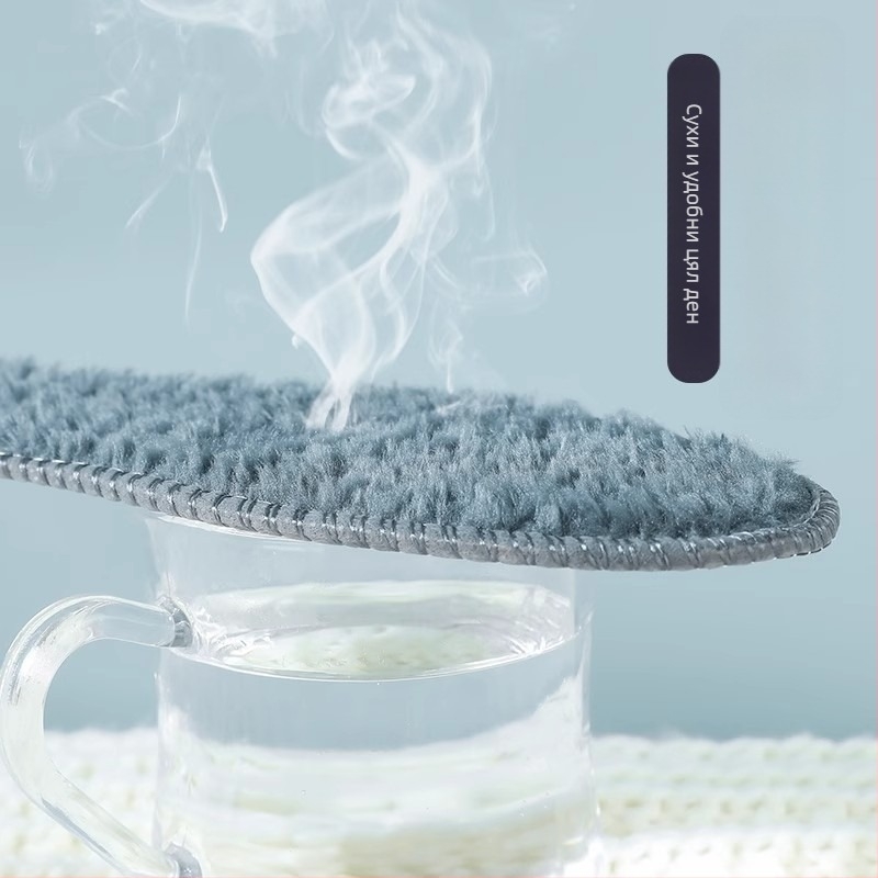 Стелка за обувки с флисово подплъване, цяла стелка, изкуствен косъм, имитация на зайчи косъм, памучен стил, унисекс за възрастни