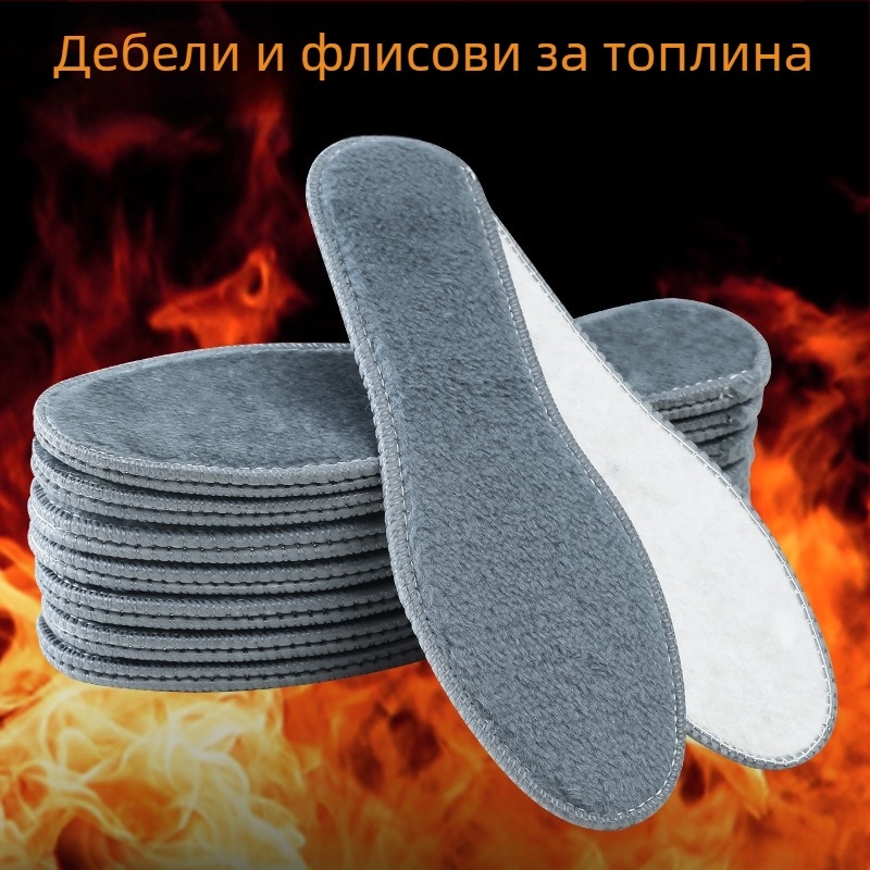 Стелка за обувки с флисово подплъване, цяла стелка, изкуствен косъм, имитация на зайчи косъм, памучен стил, унисекс за възрастни