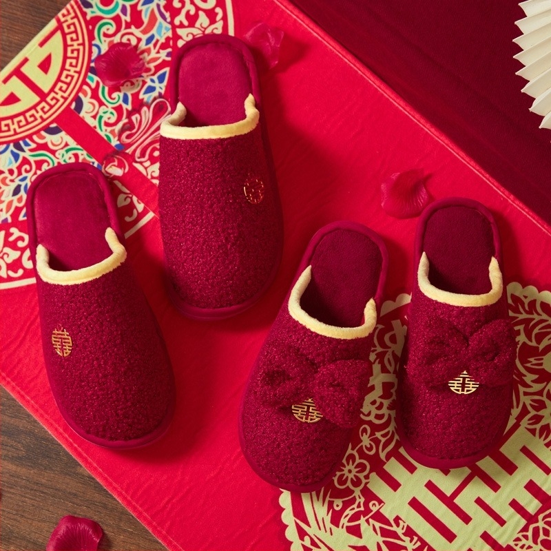 Пантофи за двойки (замшена горна част; PVC подметка; есен–зима; унисекс)