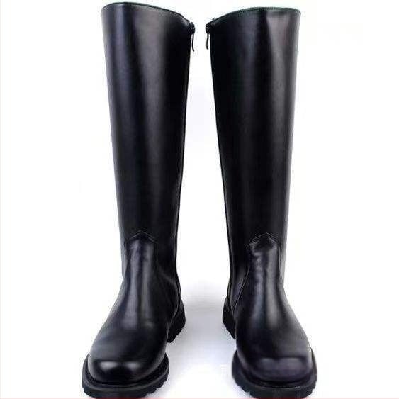 Cosplay ботуши до коляното за мъже, горна част от синтетична кожа, подплата от микрофибър, гумена подметка