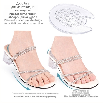 Гелена подложка за пета с самозалепващо противохлъзващо покритие, мека ударопоглъщаща стелка, ортопедични свойства; подходяща за маратонки, кожени обувки и ботуши; за всички сезони