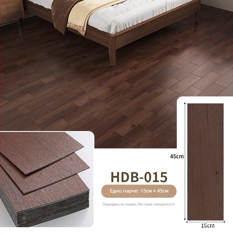 PVC самозалепващи подови панели с имитация на дървесина — правоъгълна форма, машинна изработка, персонализация налична, стил модерен китайски, марка Yiyou decoration, подходящи за хол, спалня, кухня и търговски пространства