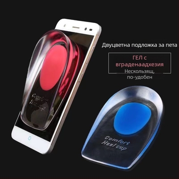 PU стелка за петата, модел 7875, стил 5257, мека ударопоглъщаща полупалетна стелка за болка в петата, подходяща за маратонки, кожени обувки, ботуши, ежедневни и работни обувки