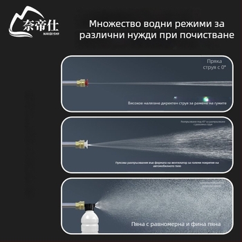 Преносимо ръчно устройство за измиване на автомобили с високонапорен воден поток, 80W, захранване от запалка, чисти медни компоненти, поток 4–8 л/мин