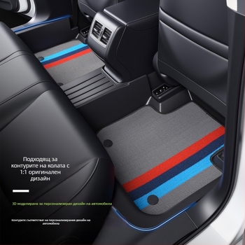 Автомобилни подложки за Geely Emgrand – пълно покритие, TPE подложки за крака, геометричен принт, подходящи за пет места