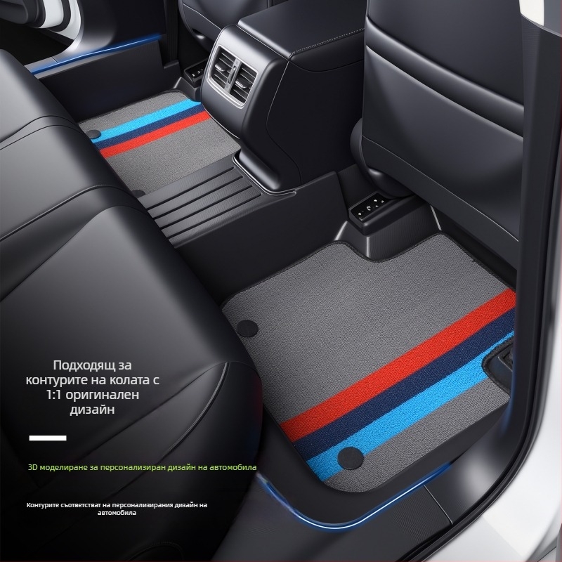 Автомобилни подложки за Geely Emgrand – пълно покритие, TPE подложки за крака, геометричен принт, подходящи за пет места