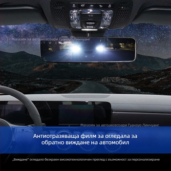 Автомобилно огледало за обратно виждане: филм против заслепяване, PET материал, силна адхезия, обработка по поръчка
