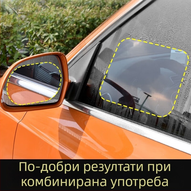 Филм за дъжд за автомобилно огледало за обратно виждане и за странично огледало – антиотсветляващ, антизамъгляващ, водоустойчив, HD качество