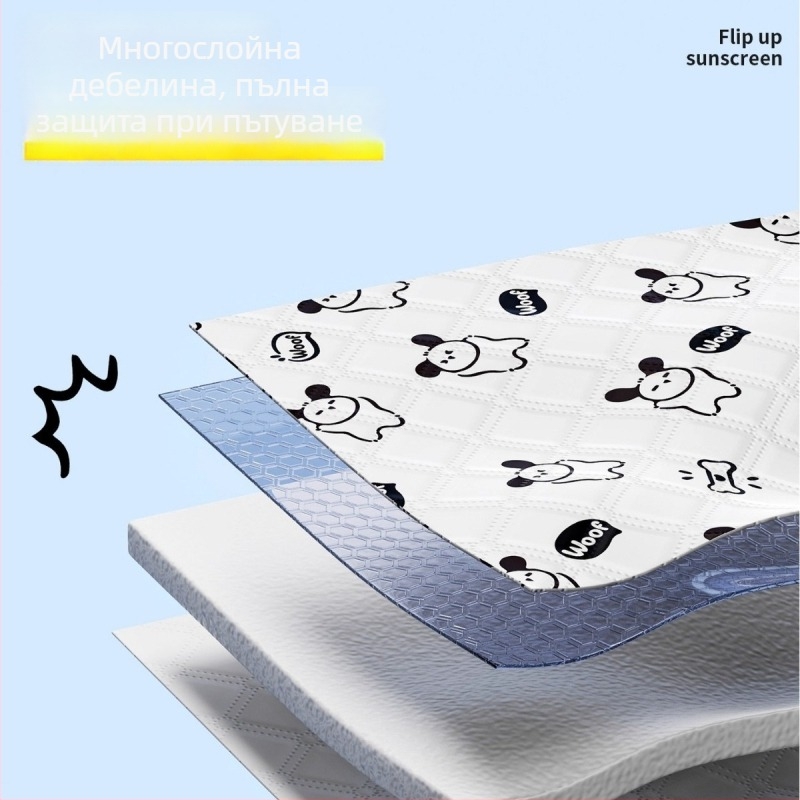 Kepu Двойнослойна покривка за седалка за електрически превозни средства и мотоциклети, слънцезащита, лятна топлоизолация, водоустойчива, антиизгаряне, универсална