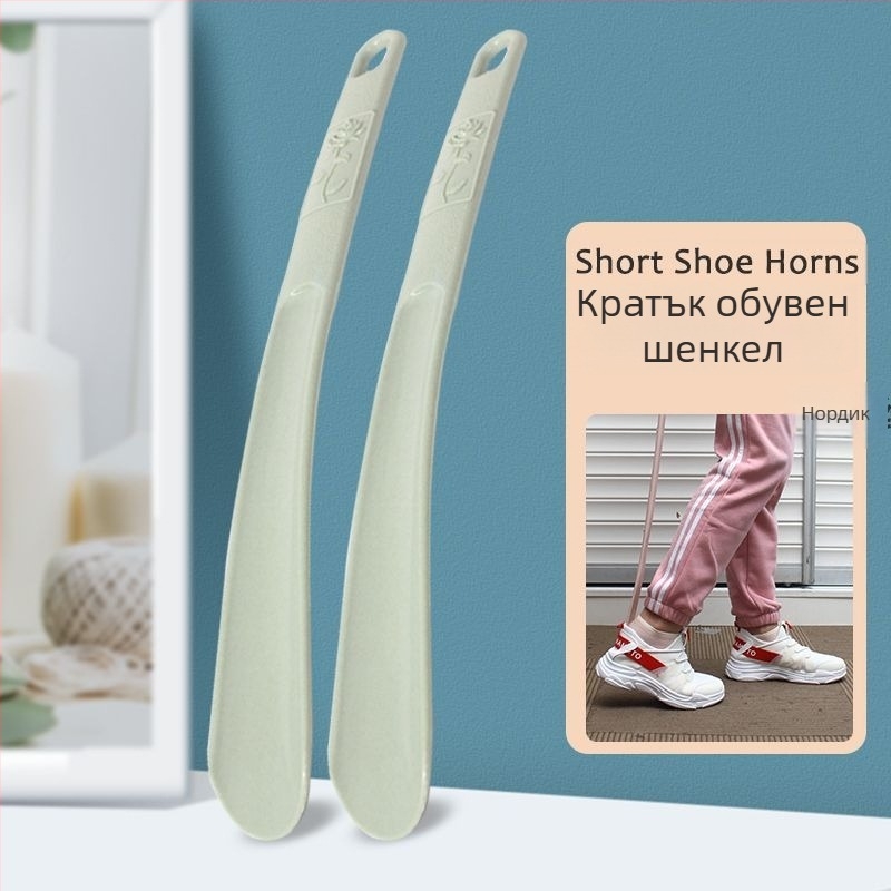 Дълъг пластмасов обувен рог за лесно обуване — за възрастни, бременни и лениви.