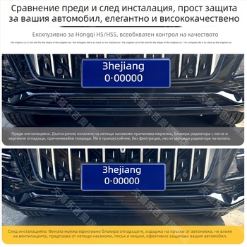 Стоманена мрежа против насекоми за централната решетка на Hongqi H5/H5S, монтаж със щипки, модели 2023–2025
