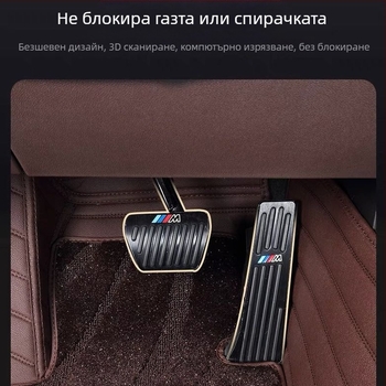 Audi A6L шофьорска подложка за пода — дизайн звездно небе, фибър велур + PE, износоустойчива, без мирис, марка Snowy