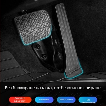 Автомобилни подложки за пода — едно парче, PVC противохлъзгaщ се материал, дебелина 5 мм, за общи модели, произход Таизоу, Zhejiang