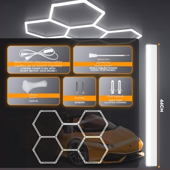 Garage light-0024 LED honeycomb dustproof lamp, 168W, 100 lm/W, 50 000 h, AC 100-265V