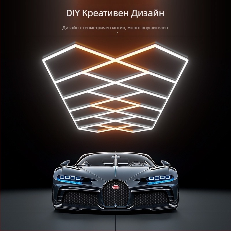 LED работна светлина за автомобилни сервизи – honeycomb дизайн, 480W, 100-240V, 50000h, 120 lm/W, CE