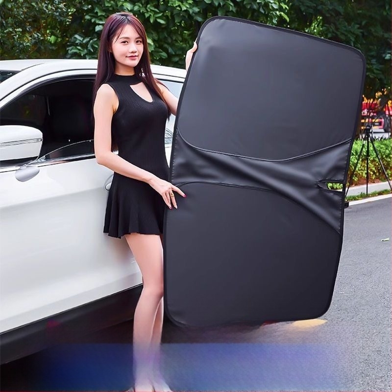 Автомобилен сенник за предното стъкло, алуминиево фолио, удебелен стил, вградена инсталация, универсален модел