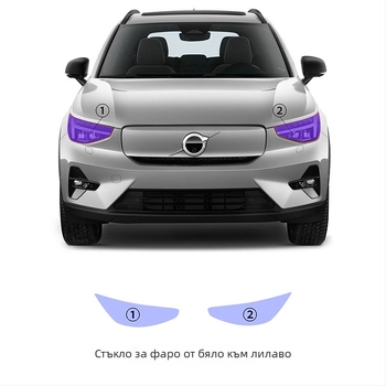 TPU филм за фарове, универсален за всички автомобили, 7.5 MIL дебелина, лепило с чувствително към натиск, комплект за цял автомобил