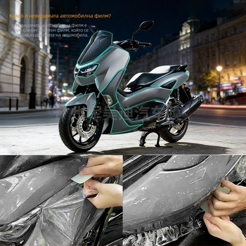TPU филм за защита на боя Yamaha NMAX 155 (21-24): Self-healing, anti-scratch — JWUDMVP, 6 месеца гаранция
