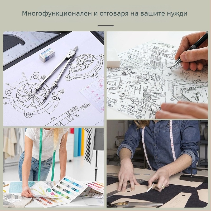 Keling гъвкав криволинеен измервател – сгъваем арков измервателен инструмент за шиене, пластмасов
