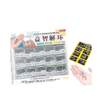 Играчка за отключване за тренировка на търпение, деца 4–6 г., в кутия, голяма кутия съдържа 30 малки кутии.